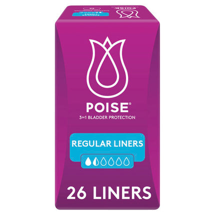 Poise Liners Regular 26 Pack