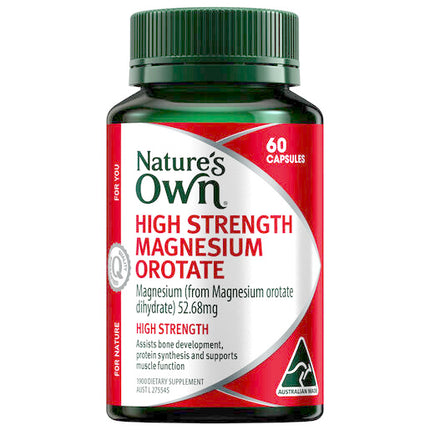Nature's Own High Strength Magnesium Orotate 800Mg 60 Capsules