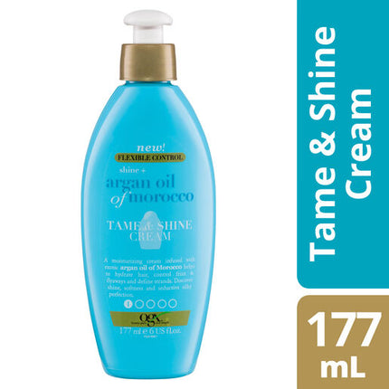 OGX Flexible Control Shine + Hydrate Argan Oil Of Morocco Tame & Shine Cream 177ml