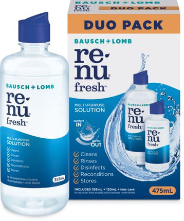 Renu Fresh Multi-Purpose Solution Duo Pack 355mL + 120mL + Lens Case