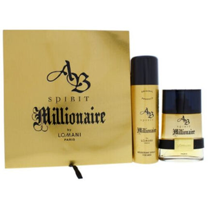 Lomani AB Spirit Millionaire Eau De Toilette 100ml 2 Piece Gift Set