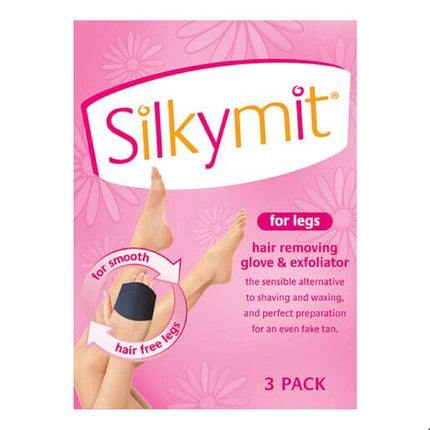 Silkymit Hair Removal Glove and Exfoliator For Legs 3 Pack
