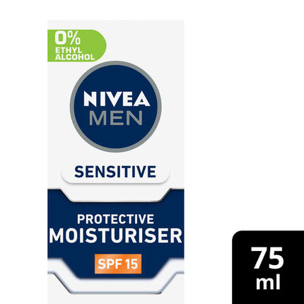 Nivea Men Sensitive Protective Moisturiser Spf15+ 75Ml