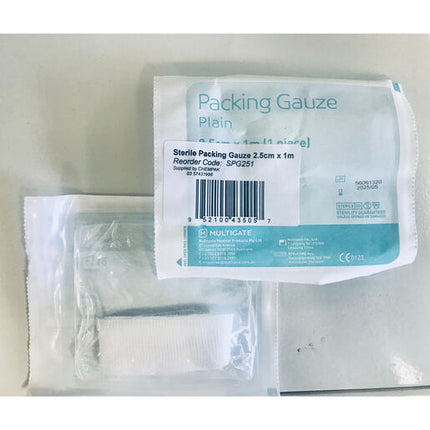 Chempak Packing Gauze Sterile 2.5 cm x 1 m