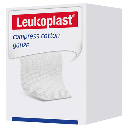 Leukoplast Compress Cotton Gauze 5x5cm Sterile 12ply White 5's x 20 Pack/100