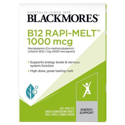 Blackmores Energy B12 Rapi-Melt 90 Cherry Flavoured Melts