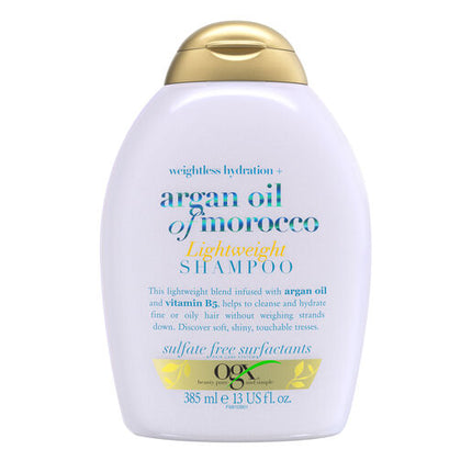 OGX Weightless Hydration Argan Oil of Morocco Shampoo For Fine Hair 385ml