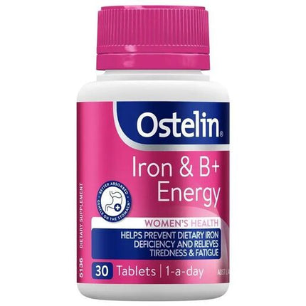 Ostelin Iron & B+ Energy Tablets 30