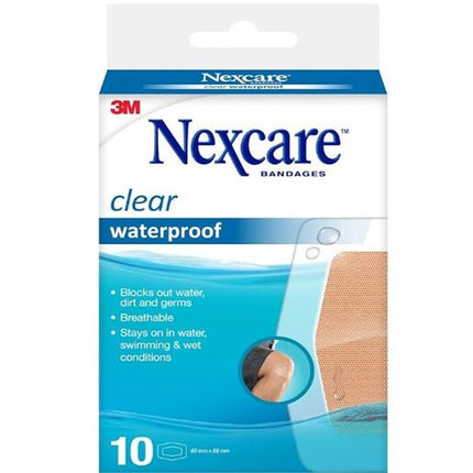 Nexcare Waterproof Strips Clear Large 10 Pack