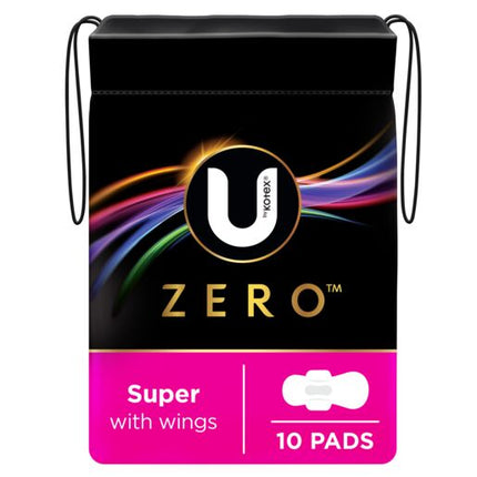 U By Kotex Zero Super Wing 10 Pack