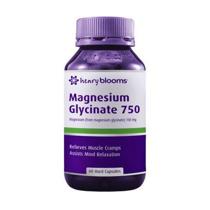Henry Blooms Magnesium Glycinate 750mg 60 Capsules