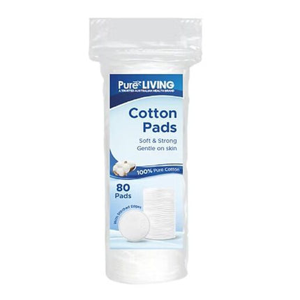 Pure Living Cotton Pads 80