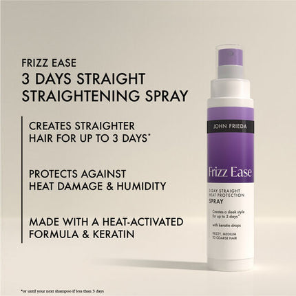 John Frieda Frizz Ease 3 Day Straight Heat Protection Spray 100mL