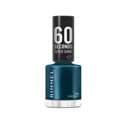 Rimmel London 60 Seconds Super Shine Nail Polish, 103 Emerald 8Ml