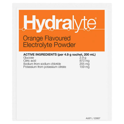 Hydralyte Electrolyte Powder Orange 10 Pack