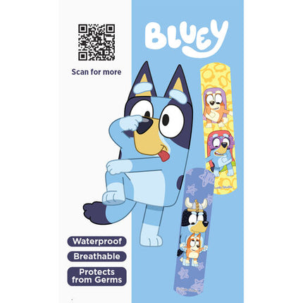 Band-Aid Bluey Waterproof Adhesive Bandages (Kids Plasters) 20 Pack