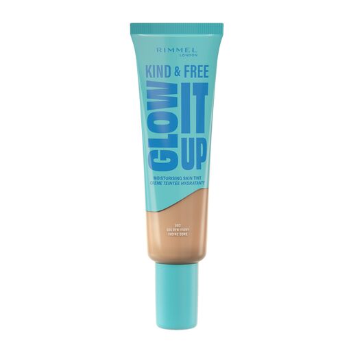 Rimmel London Kind & Free Glow It Up Moisturising Skin Tint, 082, Golden Ivory 30Ml