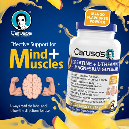 Caruso's Creatine + L-Theanine + Magnesium Glycinate 225g