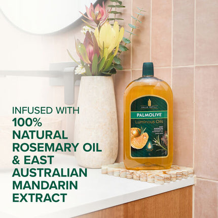 Palmolive Luminous Oils Hand Wash, East Australian Mandarin & Rosemary Oil, 1L Refill