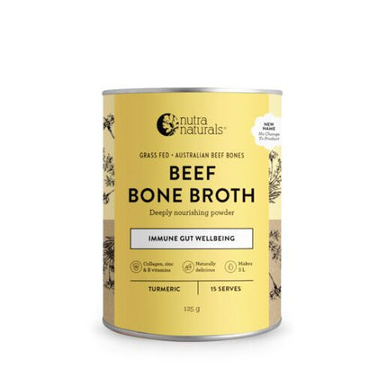 Nutra Naturals Bone Broth Beef Tumeric 125g