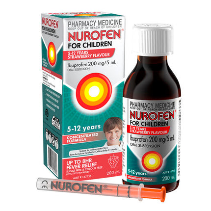 Nurofen For Children 5-12 Years Strawberry 200ml