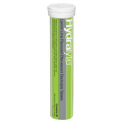 Hydralyte Effervescent Electrolyte Tablets Lemon Lime 40 Tablets
