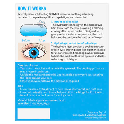 BioRevive ReviveEyes Instant Cooling Gel Mask 5 Pack
