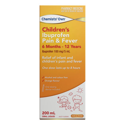 Chemists' Own Ibuprofen Pain & Fever Suspension 200ml