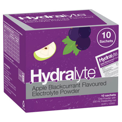 Hydralyte Electrolyte Powder Apple Blackcurrant 10 Pack