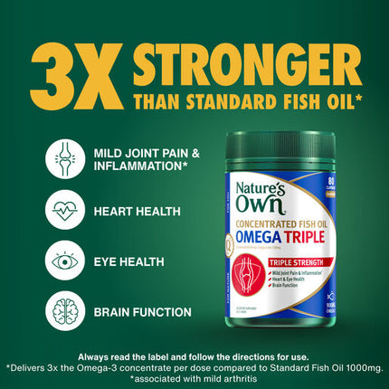 Nature's Own Concentrated Omega Triple Capsules 80