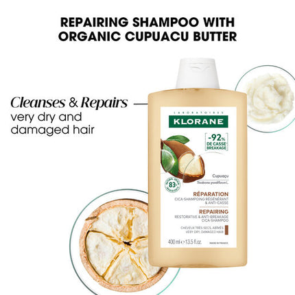 Klorane Repairing Shampoo with Organic Cupuacu 400mL - Damaged Hair