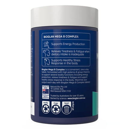 Bioglan Mega B Complex Energy & Stress 90 Tablets