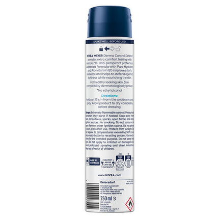 Nivea Men Derma Control Defend Aerosol 250ml