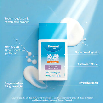 Dermal Therapy Oil-Free Face Sunscreen SPF50+ 50ml