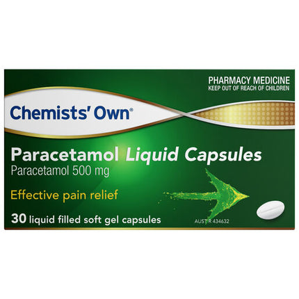 Chemists' Own Paracetamol Soft Gel Capsules 500mg 30