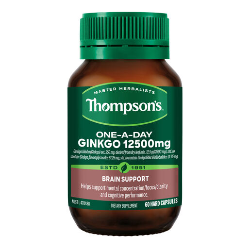 Thompson's Ginkgo 12500mg Capsules 60