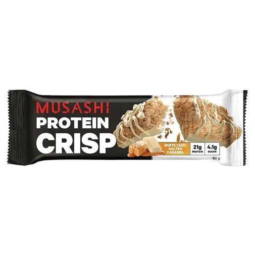 Musashi Protein Crisp White Choc Salted Caramel 60g