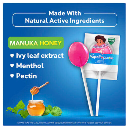 Vicks Vapopops Kids Throat Pops Berry 8