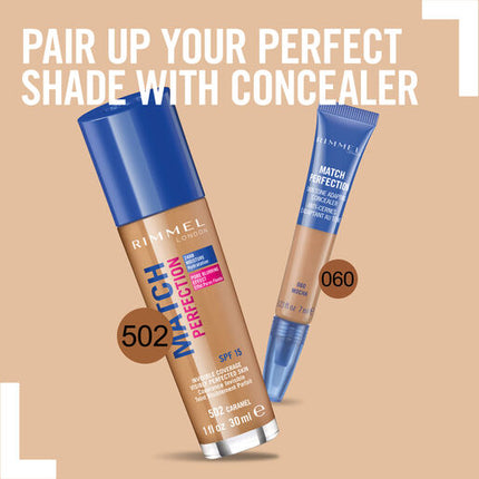 Rimmel London  Match Perfection Foundation Caramel 502
