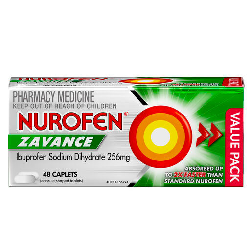 Nurofen Zavance 256mg Ibuprofen 48 Caplets
