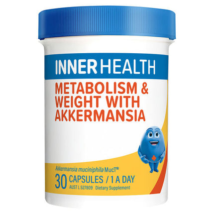 Inner Health Metabolism & Weight With Akkermansia Probiotic 30 Capsules