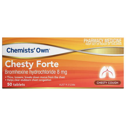 Chemists Own Chesty Forte 8mg  50 Tablets