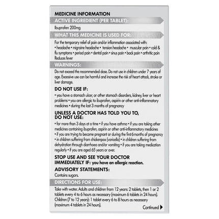 Nurofen 200mg Ibuprofen 96 Tablets