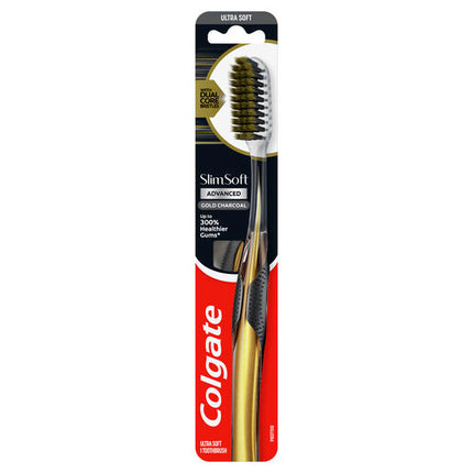 Colgate Slim Soft Advanced Charcoal Toothbrush Ultra Soft