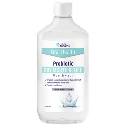 Henry Blooms Probiotic Mouthwash Dry Mouth Relief Mint 375ml