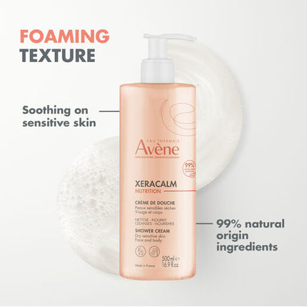 Avène Xeracalm Nutrition Shower Cream 500ml - Cleanser For Very Dry Skin