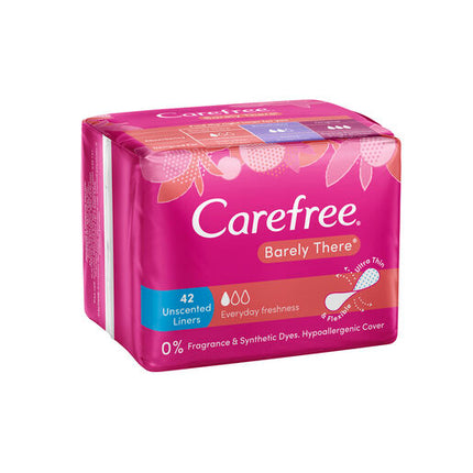 Carefree Barely There Unscented Panty Liners 42 Pack