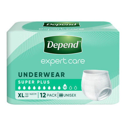 Depend Incontinence Underwear Unisex Super Plus Extra Large 9 Pack