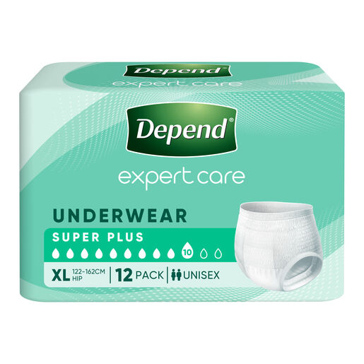 Depend Incontinence Underwear Unisex Super Plus Extra Large 9 Pack