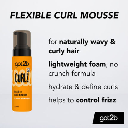 Schwarzkopf Got2b Curlz Flexible Curl Mousse 200mL